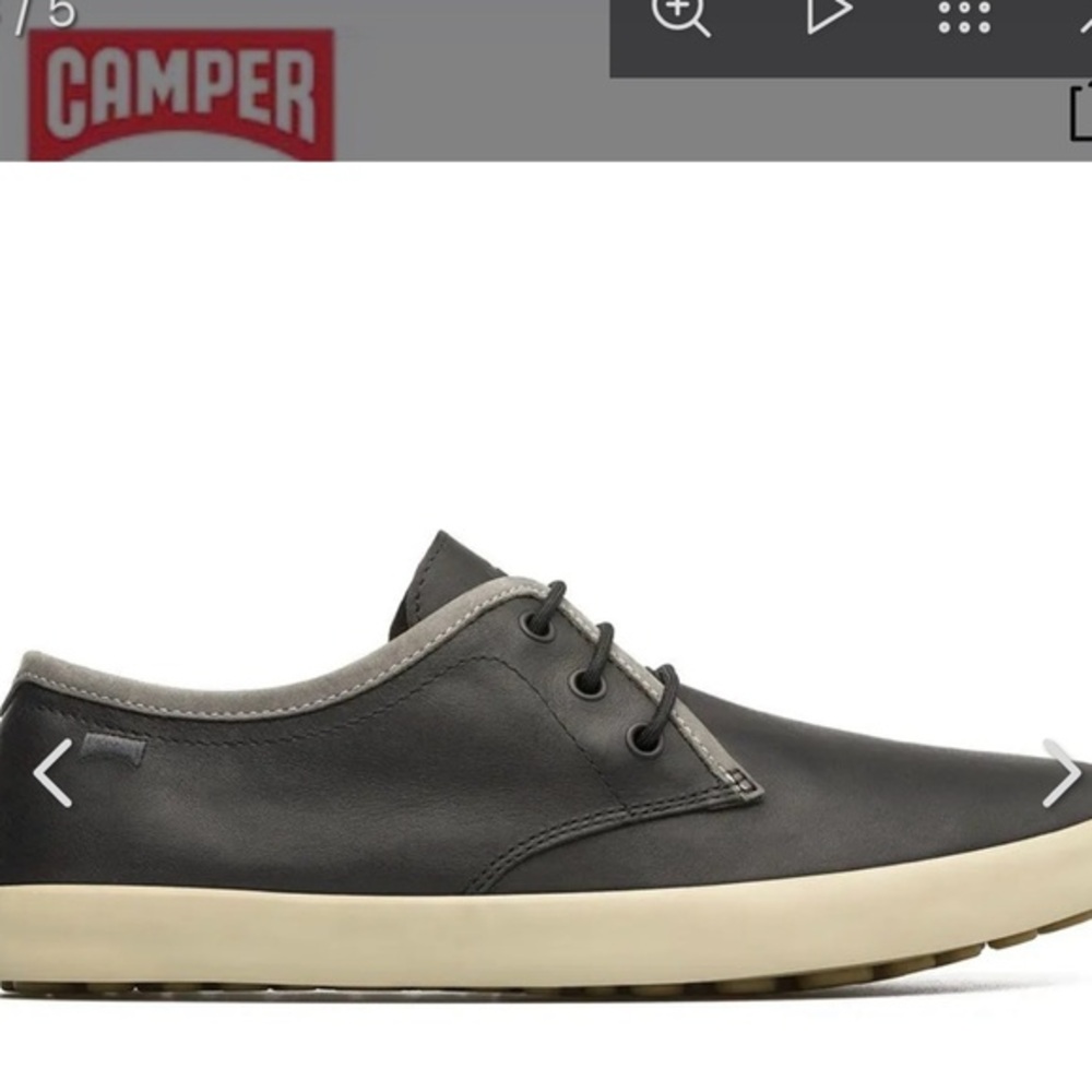 Camper Persuit Leather Tie Casual Black and Tan Men's Shoes Australia Sz 40 NWOB